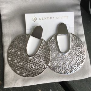 Kendra Scott Silver Diane Statement Earrings
